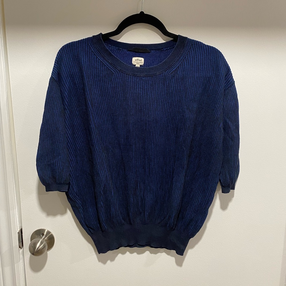 Wilfred Navy Knit Sweater